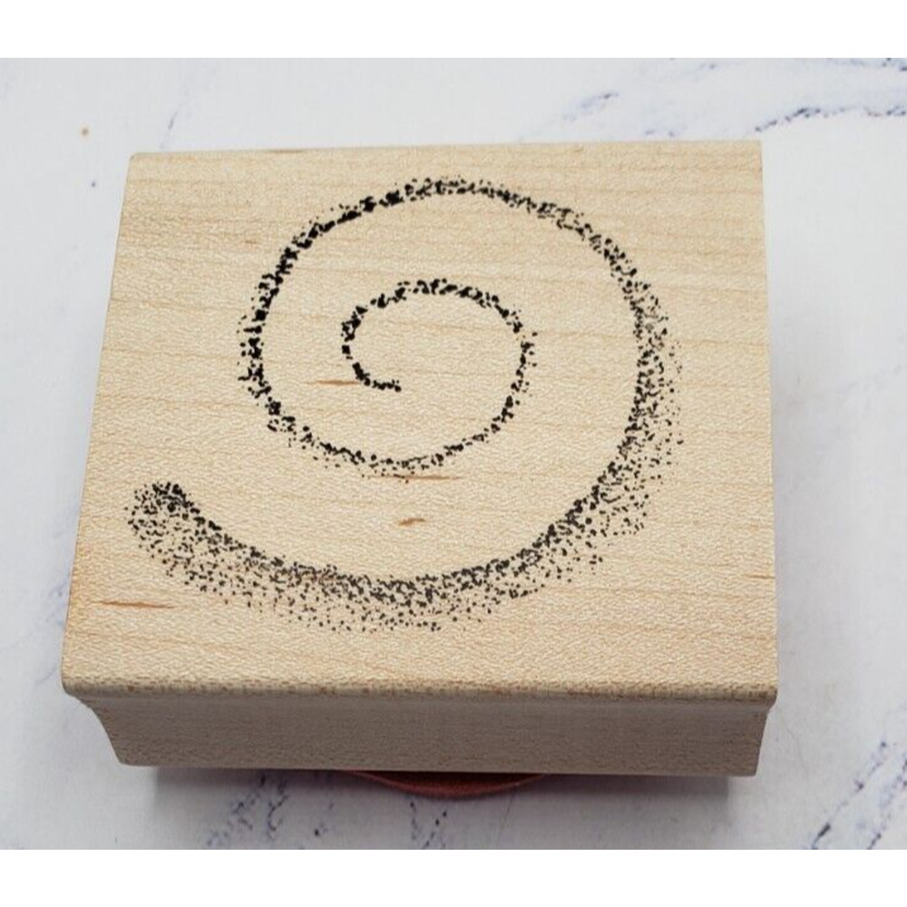 Coronado Island Bloomers Rosey Posey Sand Swirl Wood Mounted Rubber Stamp